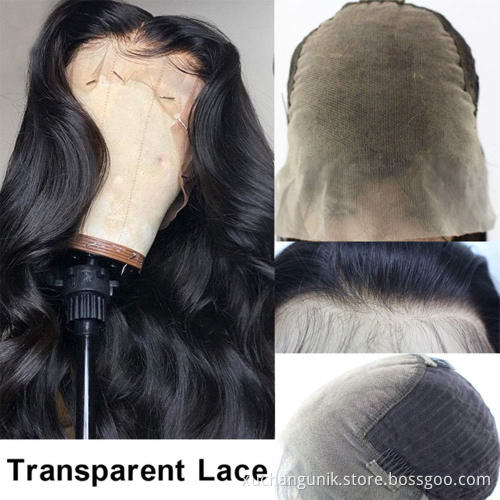 Full Lace Human Hair Wigs Hd Lace Front Water Wave 13X6 Transparent Wig Cuticle Aligned Virgin Hair 36 Inch Water Wave Lace Wig